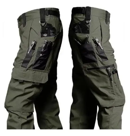 Men's Wear-Resistant Work Pants – Multi-Pocket Straight Cargo Trousers for Outdoor, Tactical, and Casual Wear