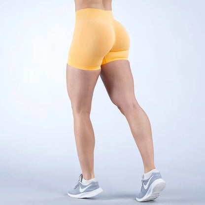 Women’s Impact Seamless Yoga Shorts — Scrunch Bum Low Waist Butt-Lifting Gym & Running Workout Leggings