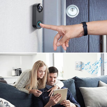 1080P Wireless Video Doorbell Camera – WiFi Smart Doorbell, Tuya Smart Home Security, Motion Detection, Night Vision, Intercom