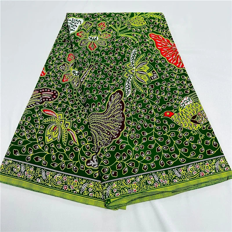 6 Yards African Real Wax Ankara Fabric - 100% Cotton Party Dress Print