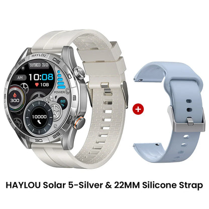 HAYLOU Solar 5 Smartwatch — 1.58" AMOLED, Voice Calling, 24H Health & Sports Tracker for Men
