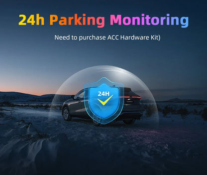 7"/10.26" 4K Dash Cam — Car DVR with Wireless CarPlay, Android Auto, 350° Rotating Lens, GPS & Bluetooth