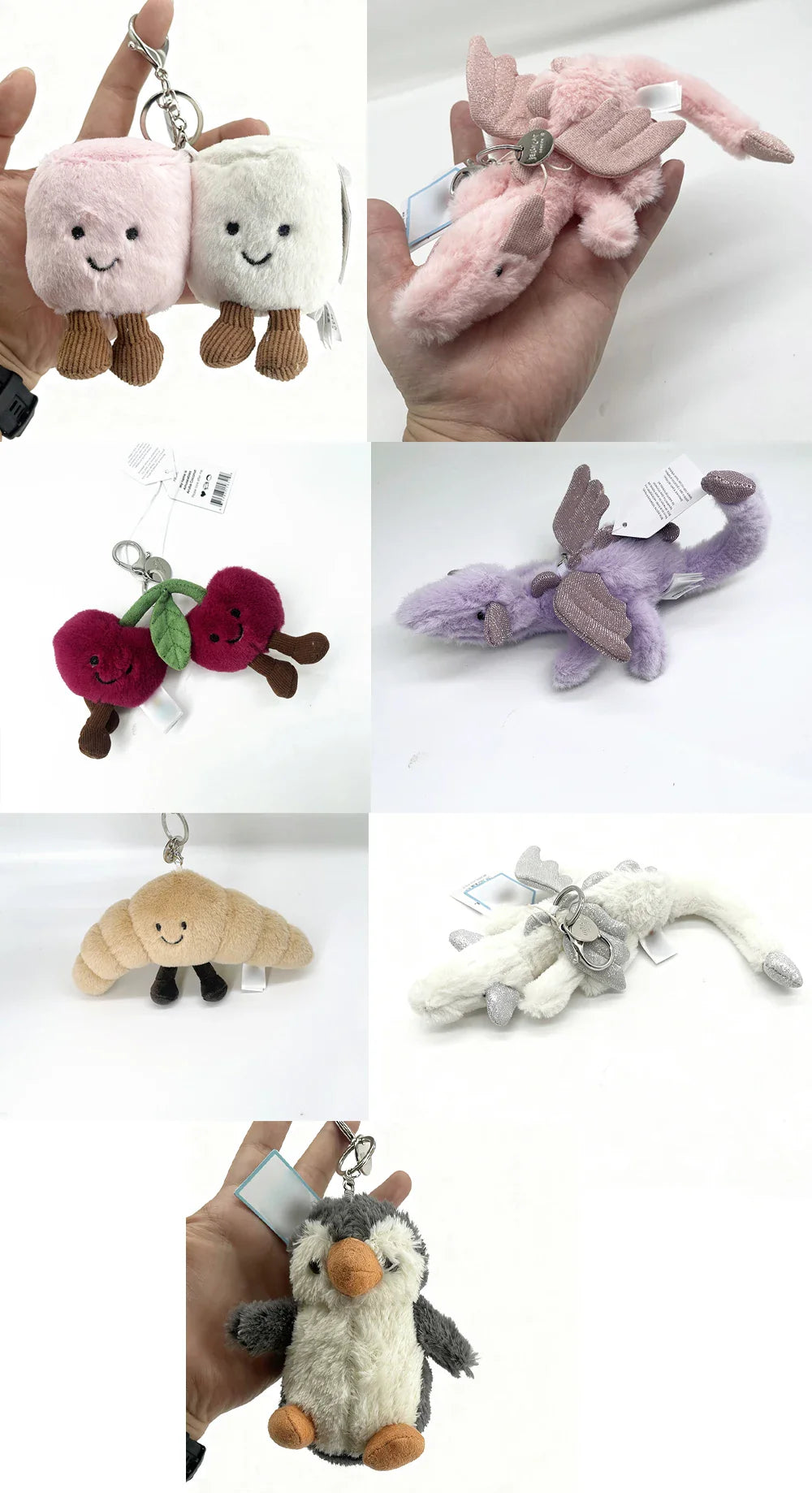 Bathrobe Bear & Rabbit Plush Toy Backpack Charm – Cute Cartoon Plush Gift for Birthday & Christmas