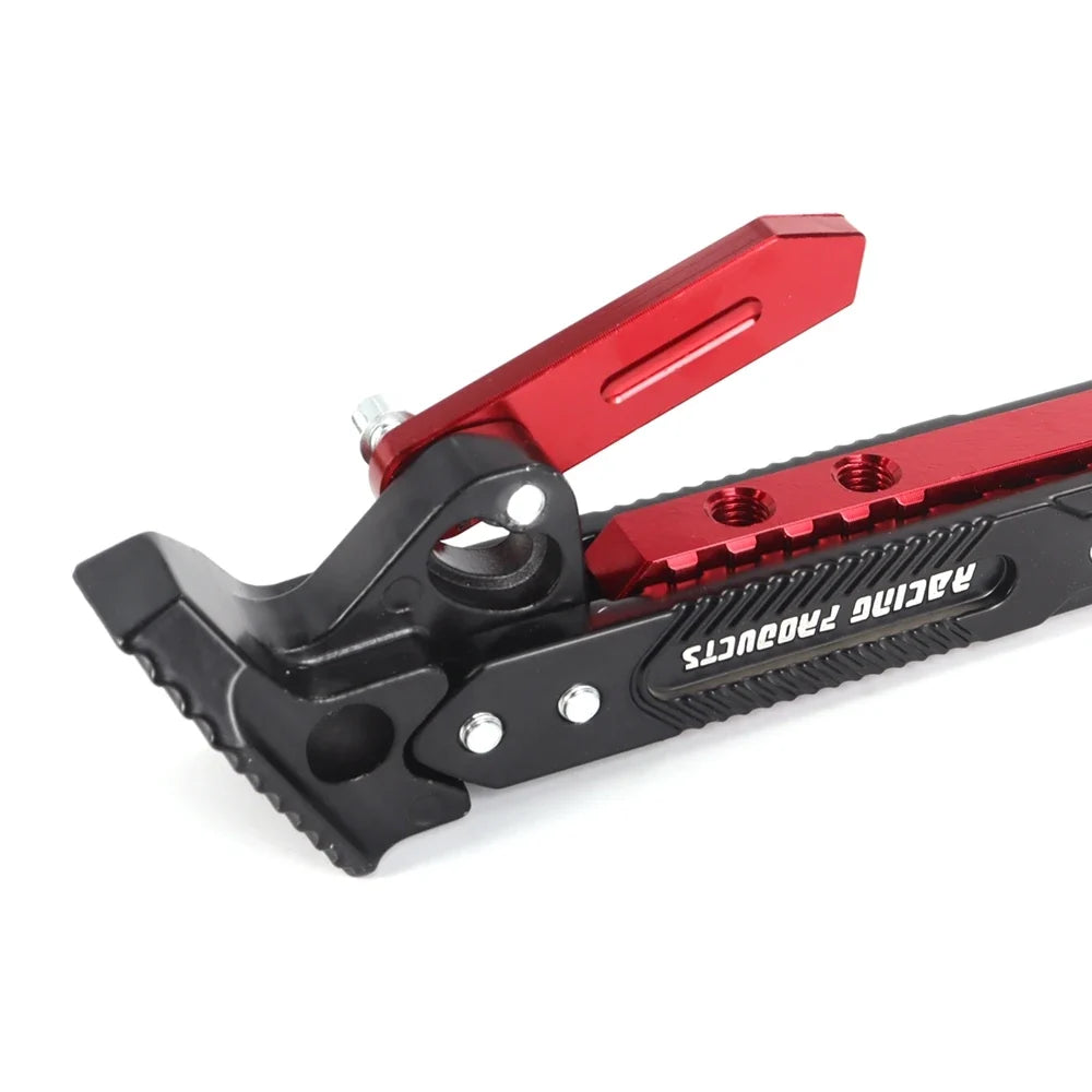 Metal Motorcycle Side Kickstand - Heavy Duty Foot Bracket Parking Stand for Stable Motorbike Support