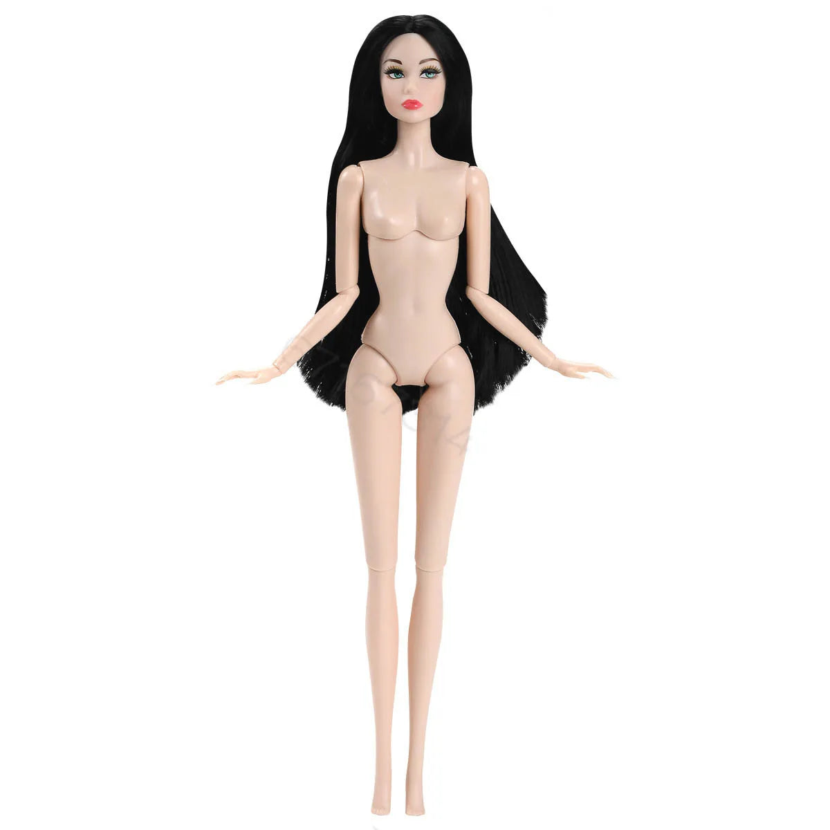 32cm Star FR Supermodel Doll — 1/6 Nude Fashion Doll with Trend Makeup, Curly & Straight Hair, White/Black/Wheat Skin DIY Dress-Up Toy