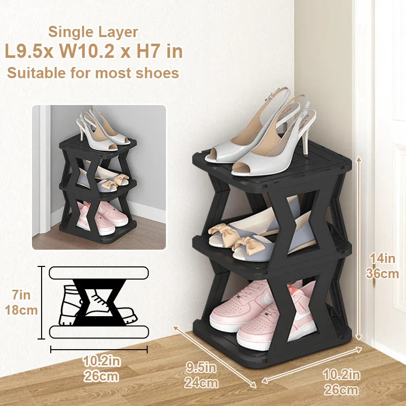 Multi-Layer Detachable Shoe Rack Storage Organizer — Space-Saving Household Shoe Shelf Cabinet