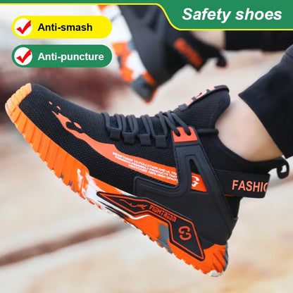 High-Top Safety Shoes for Men & Women – Steel Toe, Anti-Puncture Work Boots, Indestructible Safety Shoes