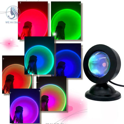 New Sunset Light with Earbuds & Remote Control – 16 Colors, Customizable Version