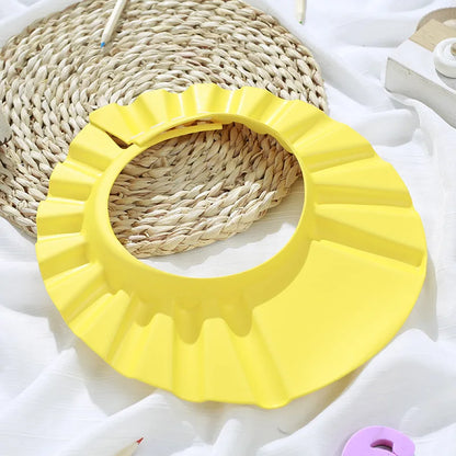 Baby Shower Hair Wash Cap - Adjustable Soft Ear Protection Hat for Kids Bath Time