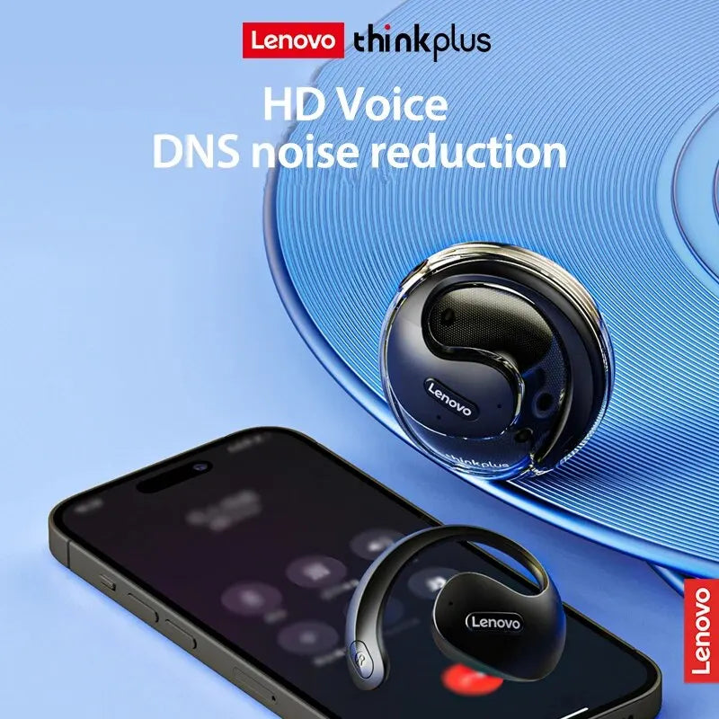 Lenovo X15pro OWS Earphone: Bluetooth 5.4, Ear-Mounted Sports Waterproof Wireless Earphones with Lanyard