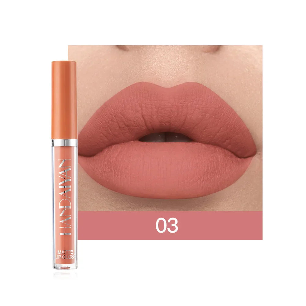 HANDAIYAN 6-Piece Matte Lipstick Set – Waterproof, Long-Lasting, Non-Stick Cup Korean Makeup for Women