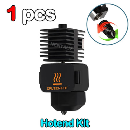 Bambu Lab A1 Mini Hotend Kit – 0.2/0.4/0.6/0.8mm Hardened Steel Nozzle Replacement for A1 3D Printer
