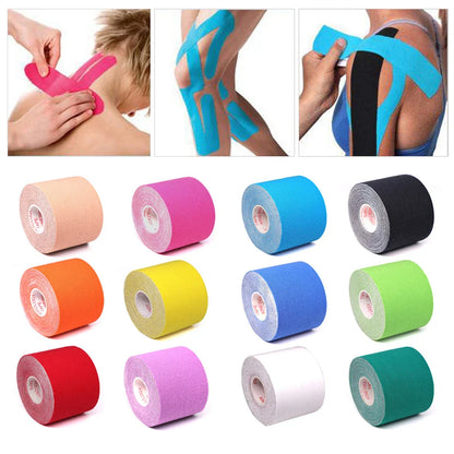 5cm Kinesiology Tape - Athletic Elastoplast for Sport Recovery, Waterproof Gym Strapping for Muscle Pain Relief, Tennis Support Bandage