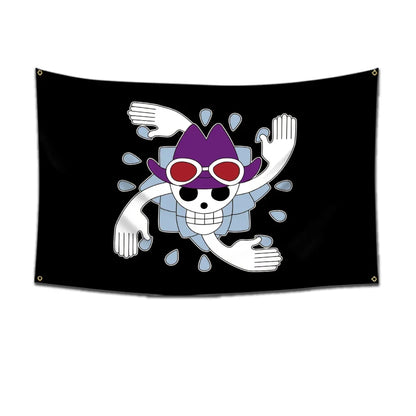 One Piece Pirate Skull Flag – Luffy Straw Hat Pirates Wall Decor & Banner for Kids' Bedroom, Gift
