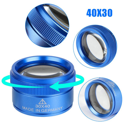 Portable Alloy 40x Magnifier for Jewelry Repair – High-Quality Pearl & Gemstone Precision Tool