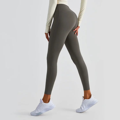 Women’s Lycra Four-Way Stretch Yoga Pants – High Waist Seamless Sports Leggings, T-Line Free Gym Fitness Wear