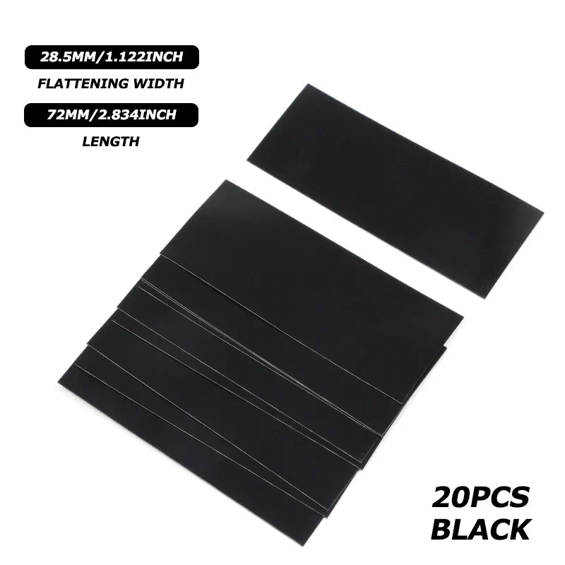 18650 PVC Heat Shrink Wrap Tubing – Pre-Cut Insulated Battery Sleeves (20/50/100pcs) Protective Shrink Film Cases
