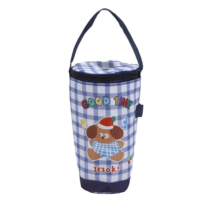 Portable Milk Tea Tote Bag – Insulated Heat Preservation Cup Carrier, Handbag for Drinks, Umbrella, and Camping Accessories
