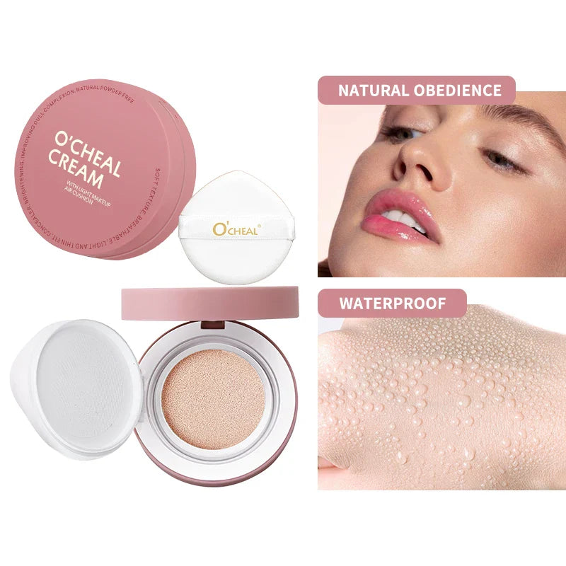 OCHEAL CC Cream Cushion Foundation – Long-Lasting Moisturizing Concealer & BB Cream for Face Makeup
