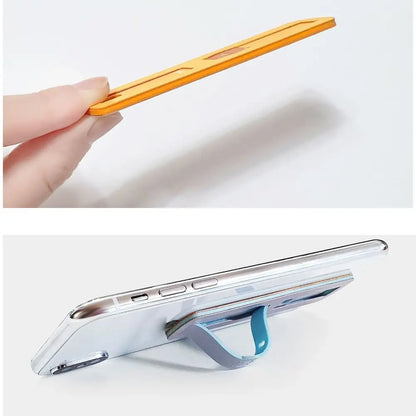 Universal Finger Ring Phone Holder: Non-Slip Creative Hand Band Grip Bracket with Push-Pull Kickstand - Ideal for Women & Men