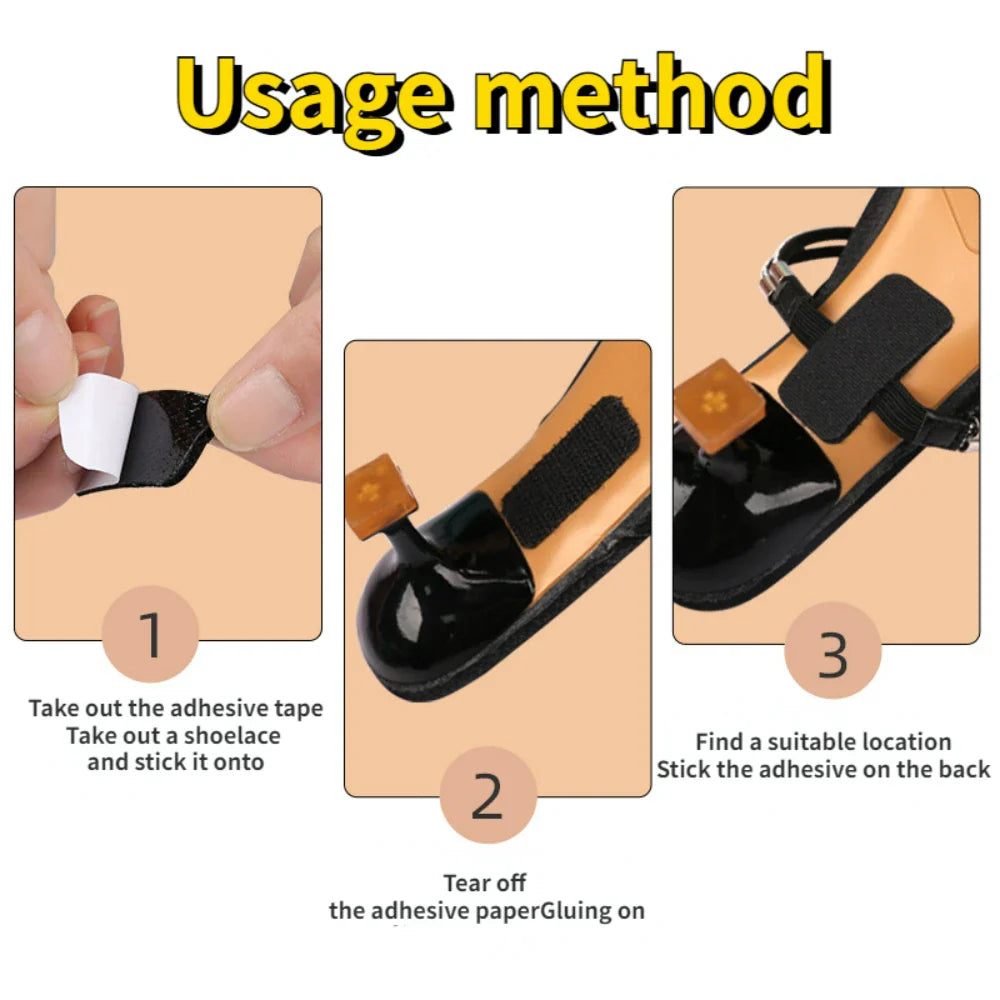 Women's Shoelaces Free Triangle Bundle - Adjustable Shoe Belt for High Heels - Ankle Holding Loose Anti-Skid Bundle Laces Tie Straps Band