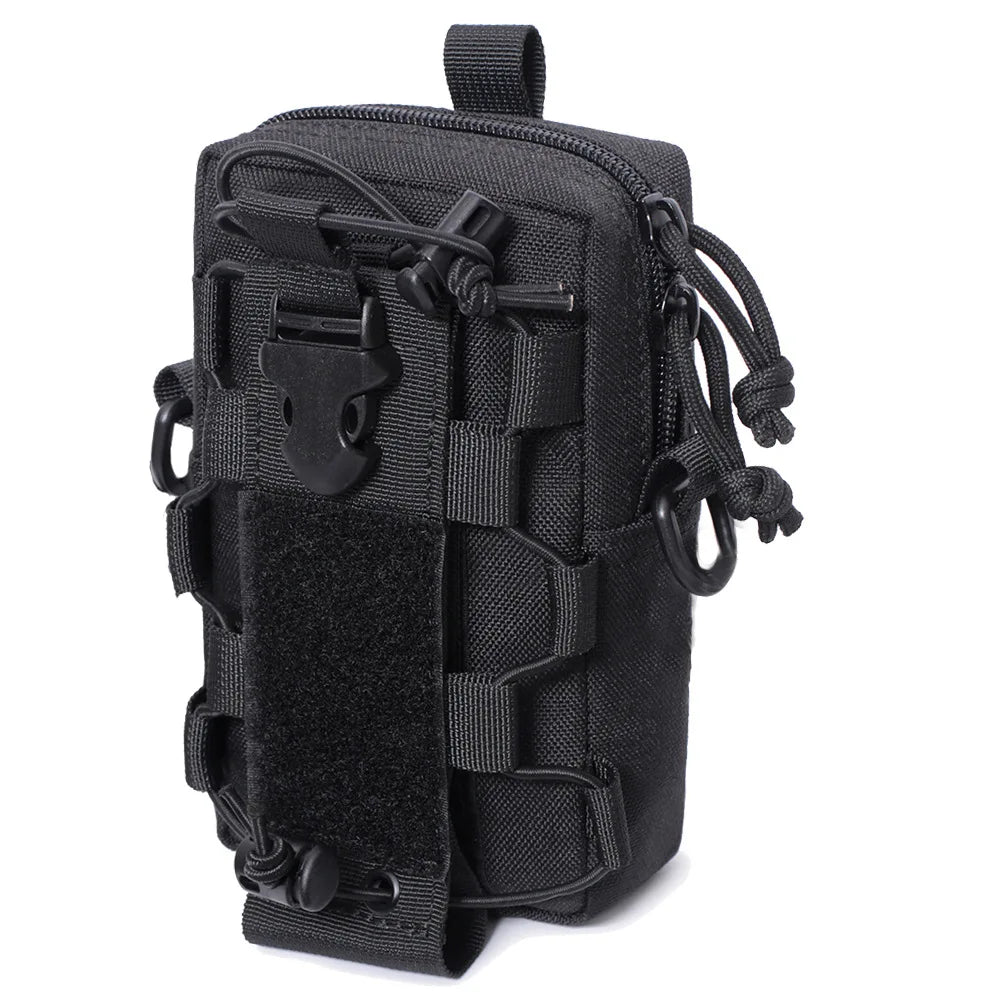 Molle EDC Pouch – Water Bottle & Canteen Carrier, Outdoor Sports Phone Holder, Camping & Hiking Waist Bag