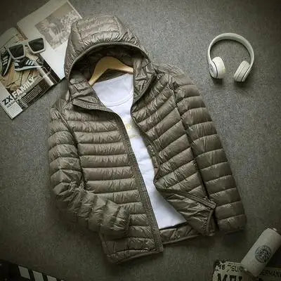 Men's Autumn & Winter Down Jacket – Fashion Hooded Slim Fit, Super Light & Warm Coat