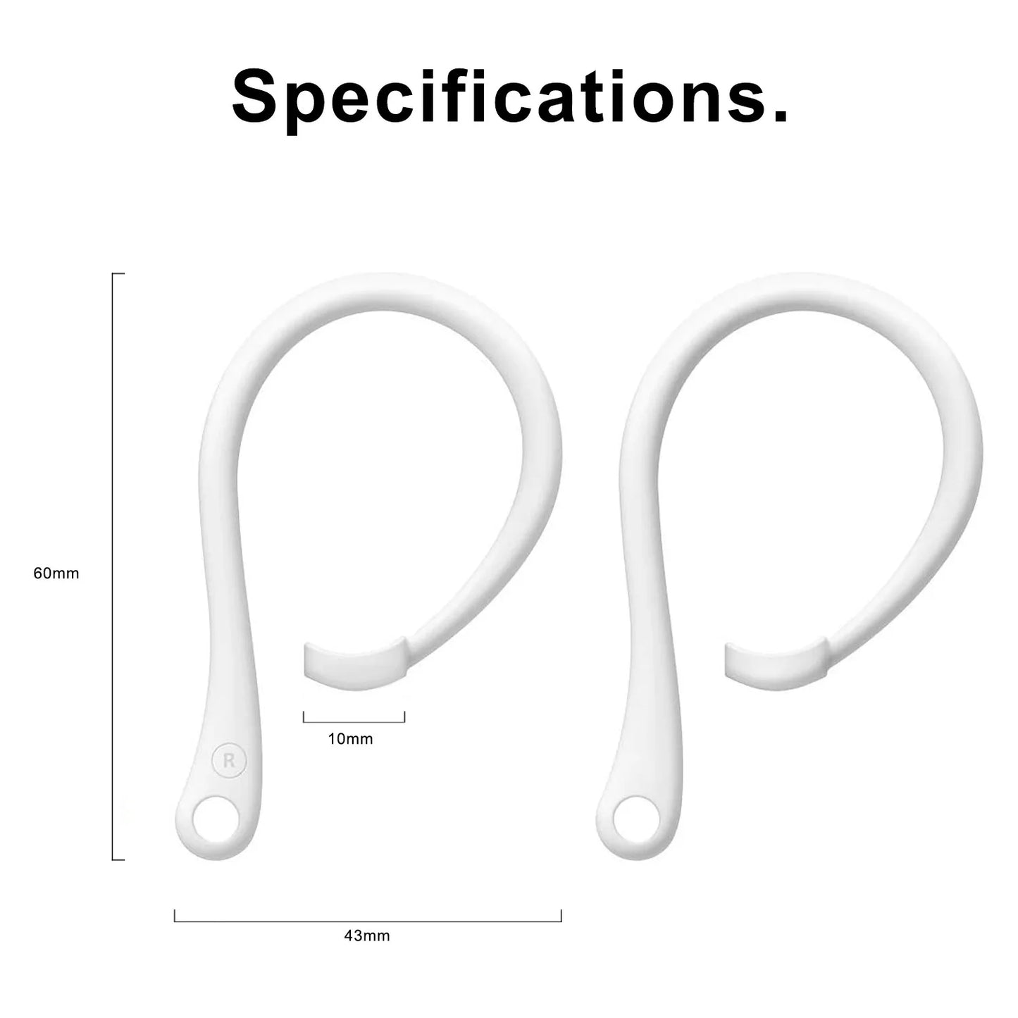 Silicone Earhook for AirPods 1/2 and Pro - Bluetooth Earphone Loop Clips, Replacement Headset Ear Hooks Accessory