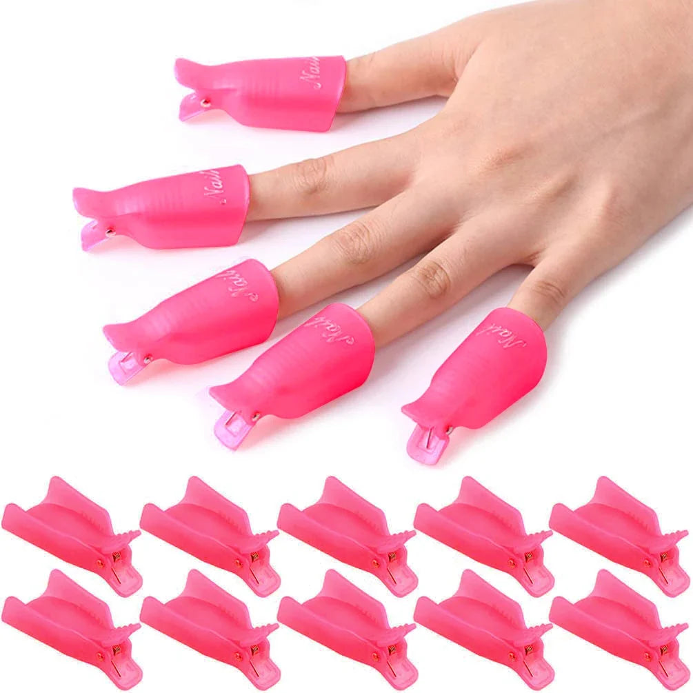 LULAA Nail Soak Off Clips - UV Gel Polish Remover Caps for Fingernail Removal