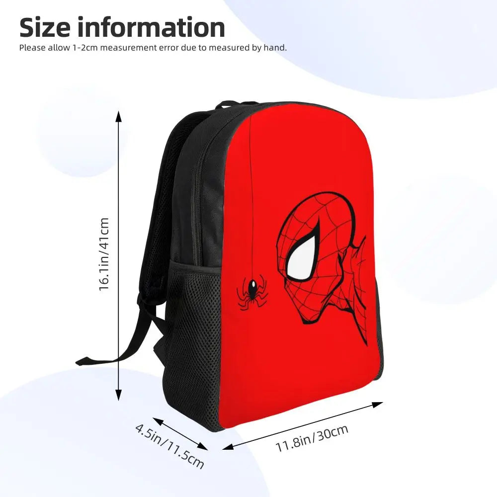 Custom Spider-Man Web Backpack – Water-Resistant School & College Bag for Men and Women