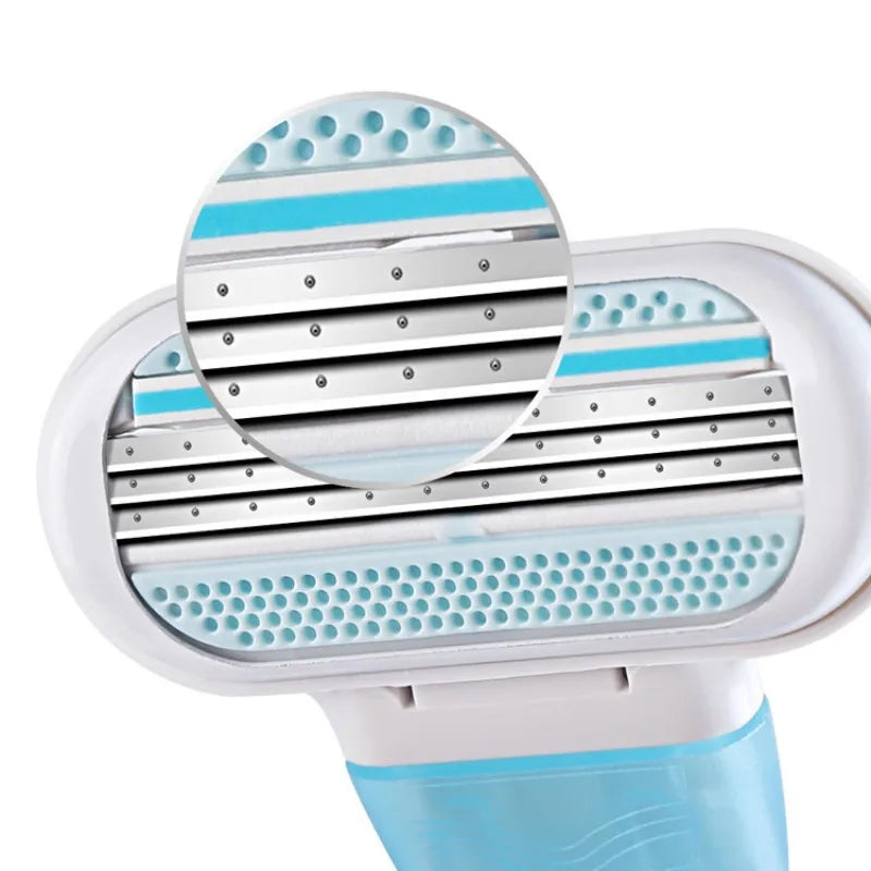 Women’s 3-Layer Safety Razor – Stainless Steel Manual Shaver for Body, Bikini, Underarm & Thigh Hair
