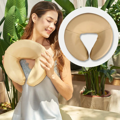 Massage Bed Beauty Pillow - U-Shaped Face, Head & Neck Support Cushion for Massage Tables