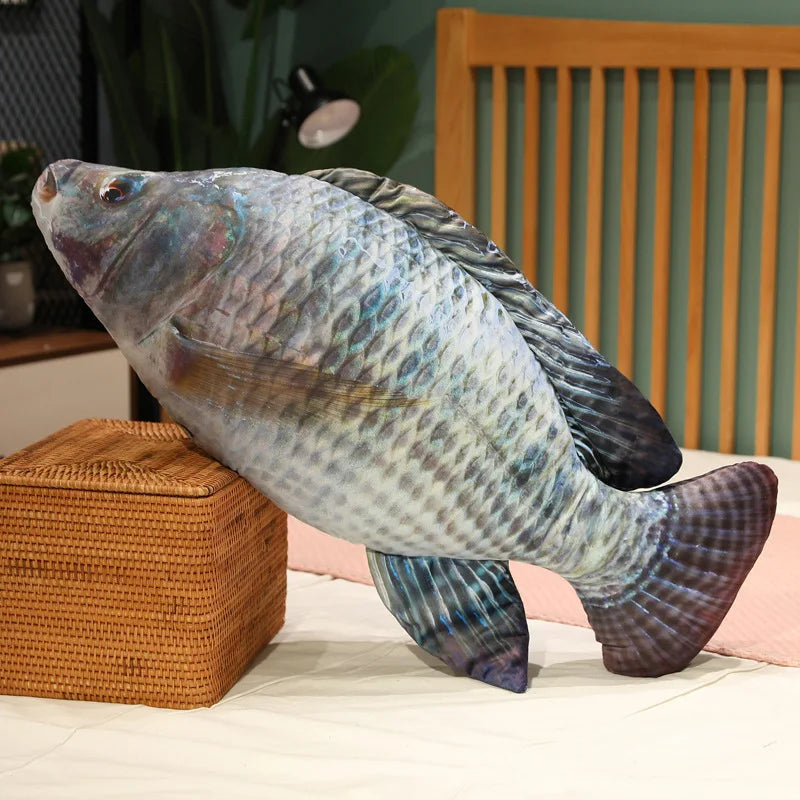 Simulation Fish Plush Toy - Soft Stuffed Animal Pillow Cushion for Kids Girls Christmas Gift and Home Decor