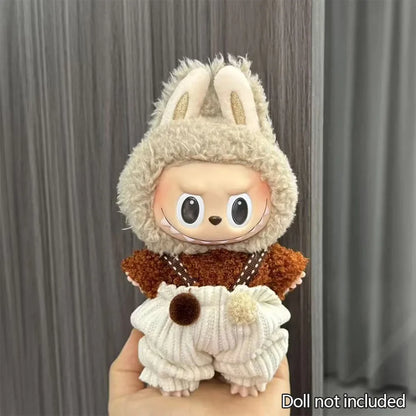 Mini Plush Doll Clothes Set – Kpop EXO Labubu V1 V2 Idol Doll Pit Strip Climbing Suit & Accessories, Clothing Gift
