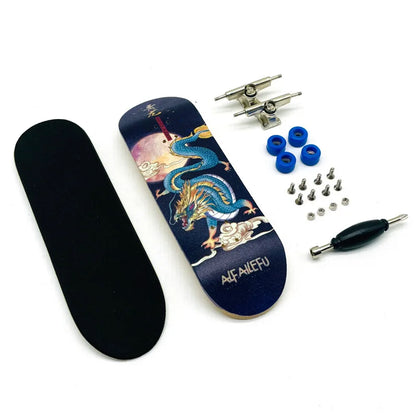 Creative Mini Finger Skateboard – Colorful Maple Fingerboard with Double Rocker, Sport Bearings & Palm Slide Board