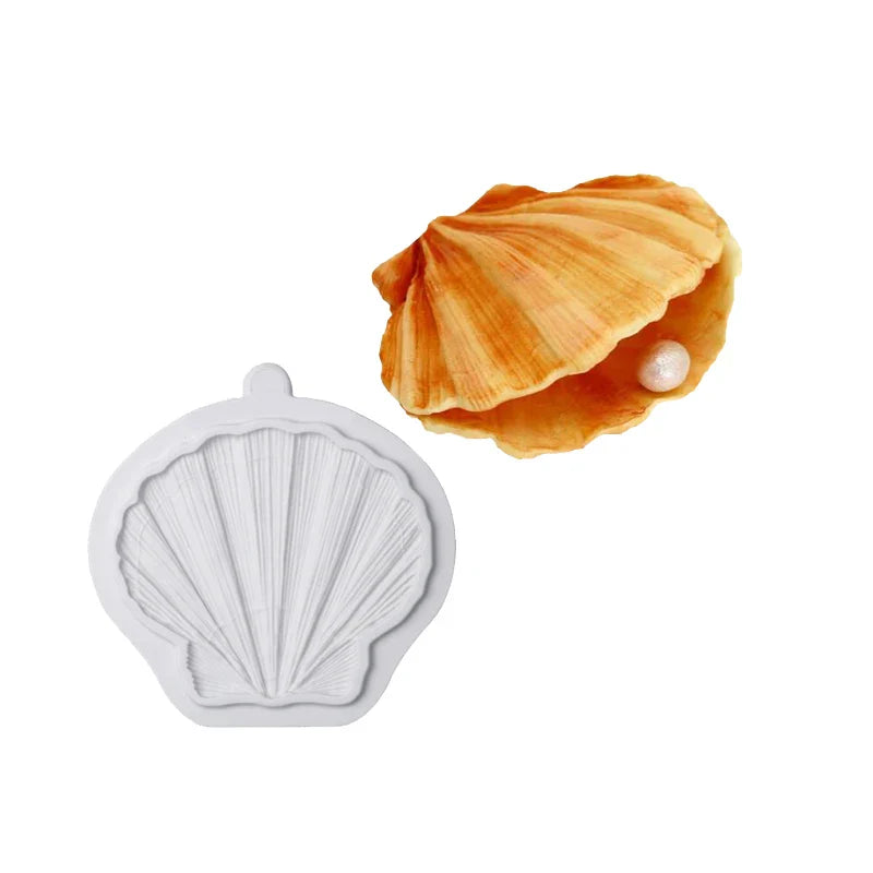 Meibum Marine Theme Silicone Cake Molds – Shell & Pearl Design, Food-Grade Baking & Cake Decorating Tools