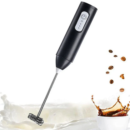 Electric Handheld Coffee Milk Frother & Creamer Whisk – Automatic Egg Beater Mixer for Kitchen, Latte & Foam Drinks