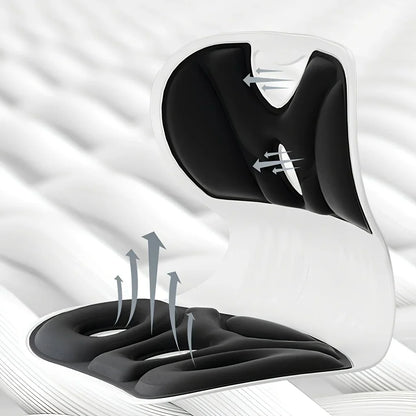 Ergonomic Lumbar Support Pillow — Anti-Fatigue Back Cushion for Study & TV, Breathable Washable Nylon Cover, Multi-Purpose