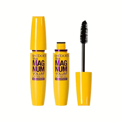 4D Black Fiber Mascara - Waterproof Eyelash Thickening, Lengthening & Curling Makeup