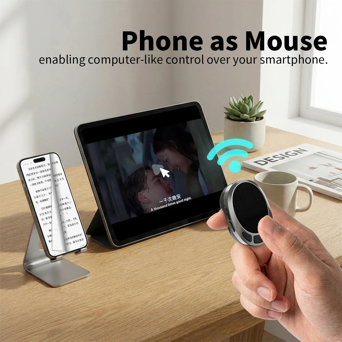 TikTok Remote Scrolling Ring – Bluetooth Finger Mouse Wireless Page Turner & Video Controller for E-books, Social Media & Presentations
