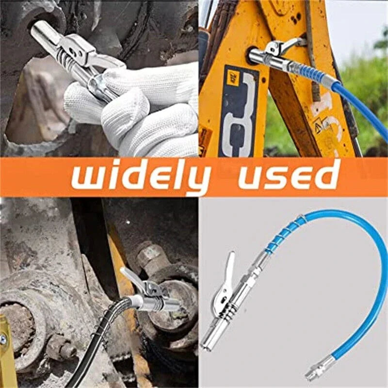 12000PSI High Pressure Grease Coupler Nozzle – Hose Pump Syringe, NPT1/8 Adapter for Brake Oil Change & Car Maintenance