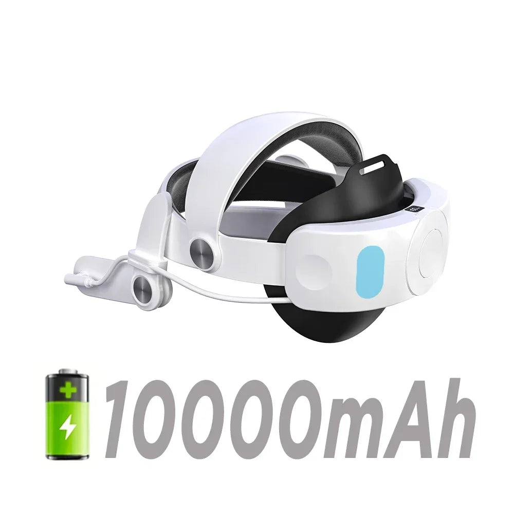 10000mAh Battery Comfort Head Strap for Meta Quest 3/3S — Elite Replacement Strap with 18W Charging for Enhanced Playtime & Support