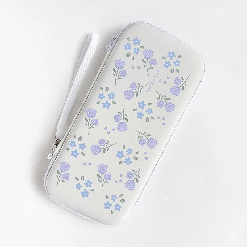 Blossom Guard: Lucky Flower Protective Storage Bag for Nintendo Switch Lite - Portable Carrying Case with Console Cover & Protector