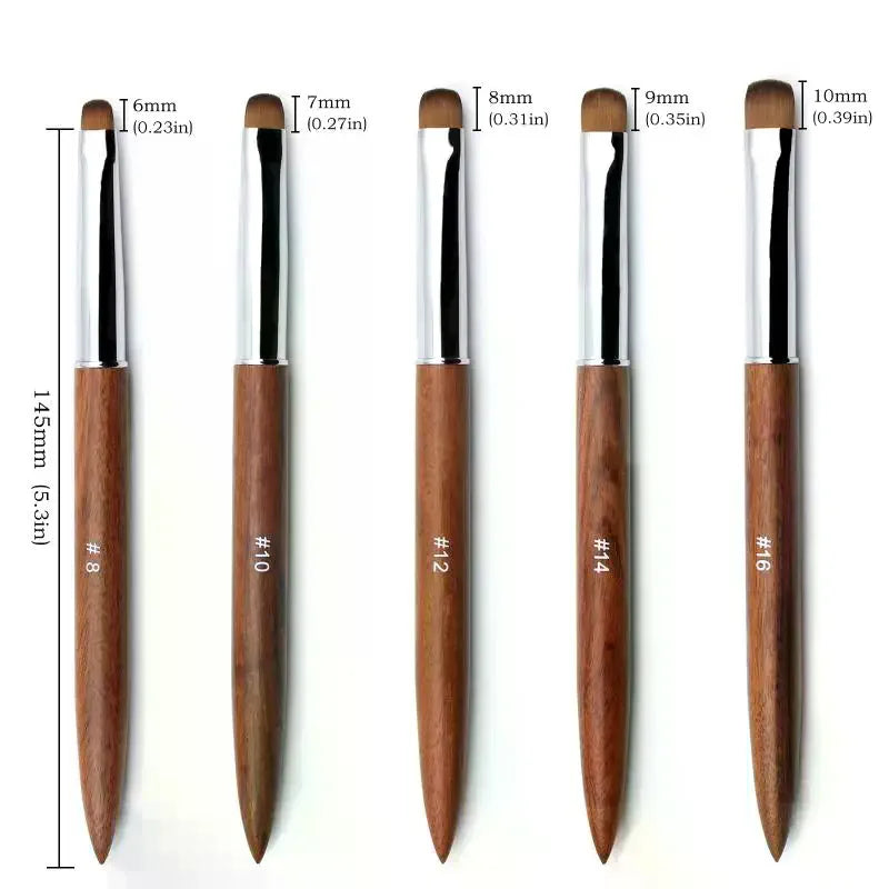French Nail Art Drawing Brush - Versatile Flower Design Manicure Pen with Sandalwood Handle for Nail Art & Detailing