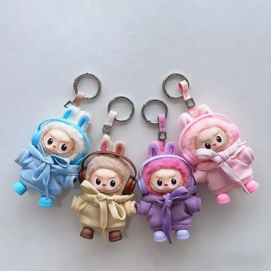 Labubu 4.0 Doll Hooded Sweater – Casual Sportswear Outfit for Mini Labubu V4 Dolls