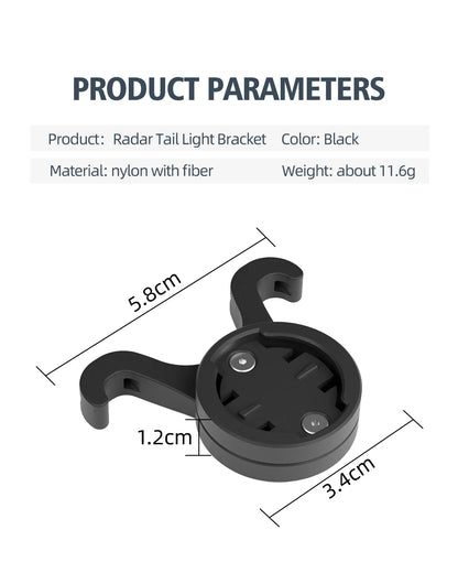 CYCLAMI S11 Bicycle Saddle Lamp Mount — Bike Taillight Seatpost Holder Bracket for Garmin Radar RT510, RTL515, RVR315, L308, L508, TL30