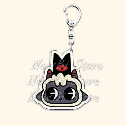 Funny Dark Video Game Sheep Keychain – Cute Lamb & Goat Bag Accessory Gamer Gift