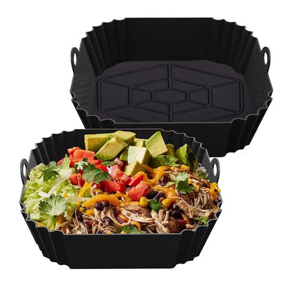 Reusable Silicone Air Fryer Liners Food Safe Non-Stick Pot for Air Fryer Basket Accessories