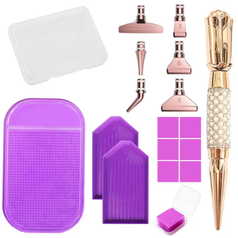 5D Diamond Painting Pen Kit – Glitter Sparkle Point Drill Pens for Cross Stitch, Embroidery, DIY Crafts & Nail Art