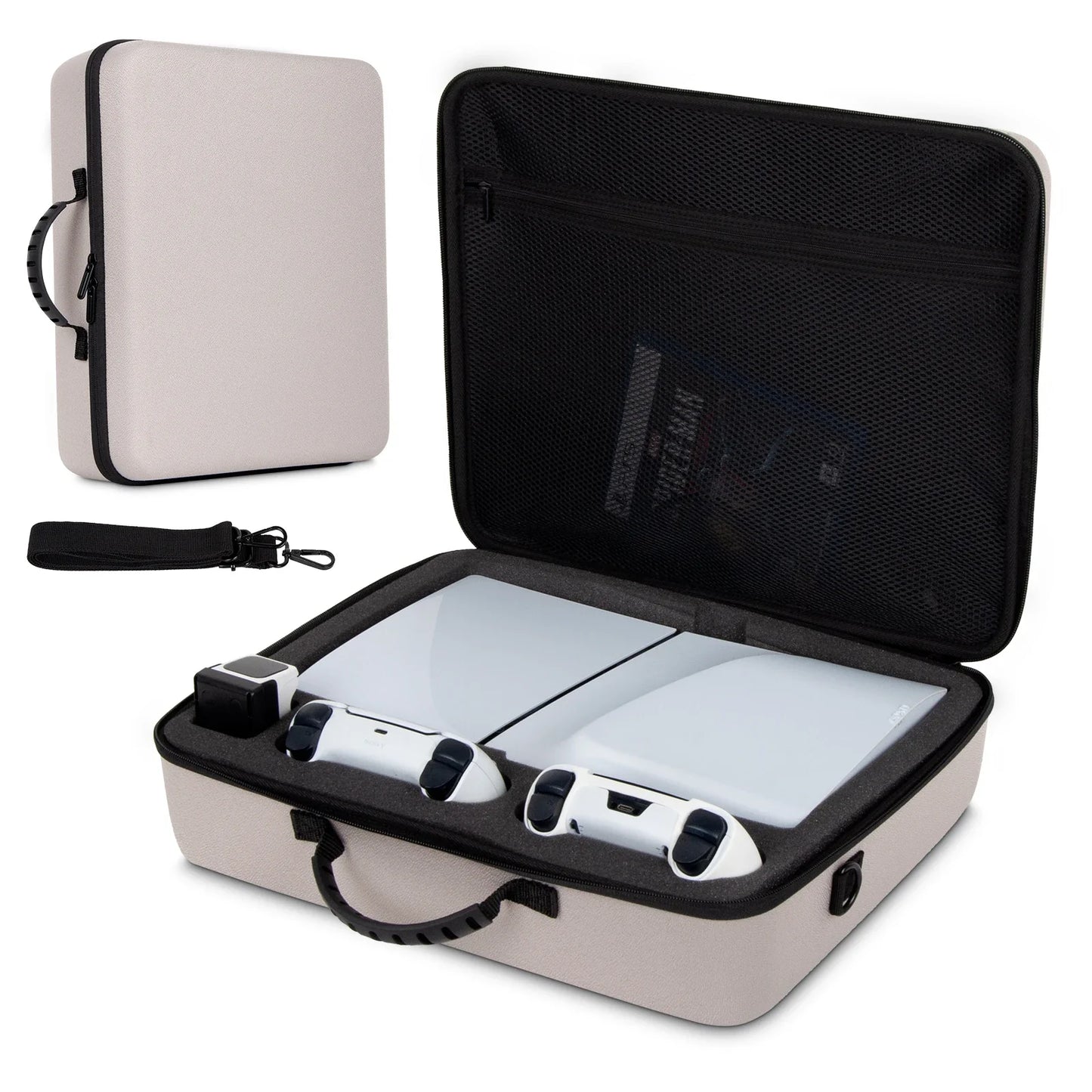 Large Carrying Case for PS5 Slim Digital Console – Protective Travel Storage Bag for Controller & Accessories